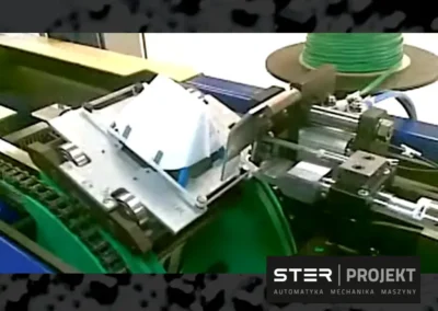 Linia do nakładania gumek i zgrzewania ultradźwiękowego elementów masek przeciwpyłowych (Filterserwis)